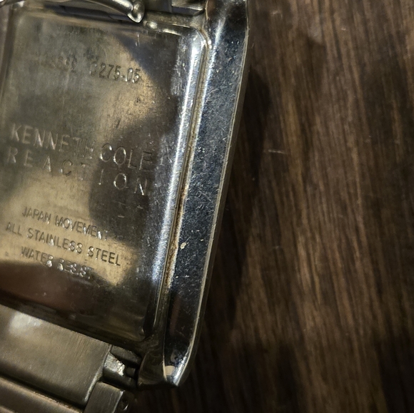 Kenneth Cole Silver Rectangular Face Watch - Picture 3 of 3